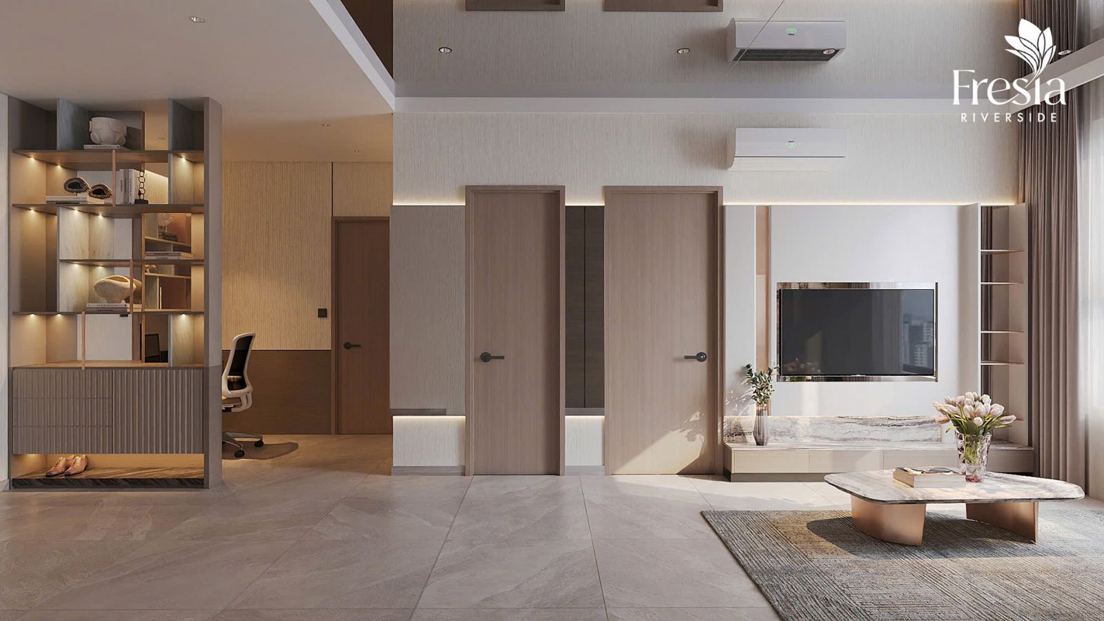 nhà mẫu 02 phòng ngủ Fresia Riversdie Biên Hòa